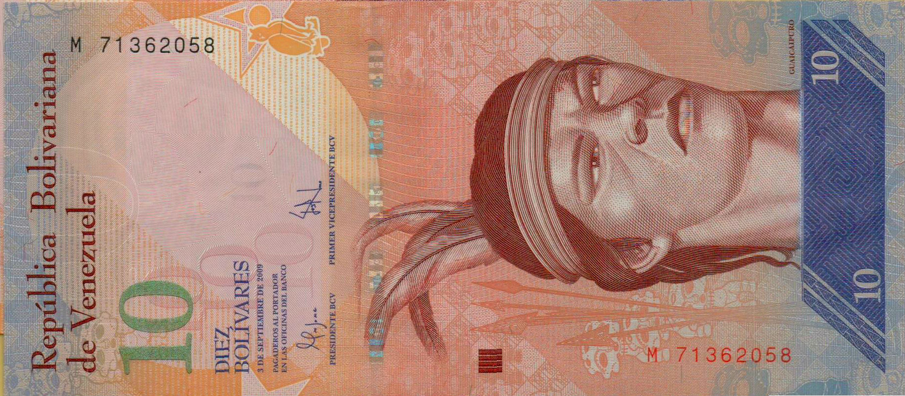 Venezuela 10 2009 UNC P-90/b